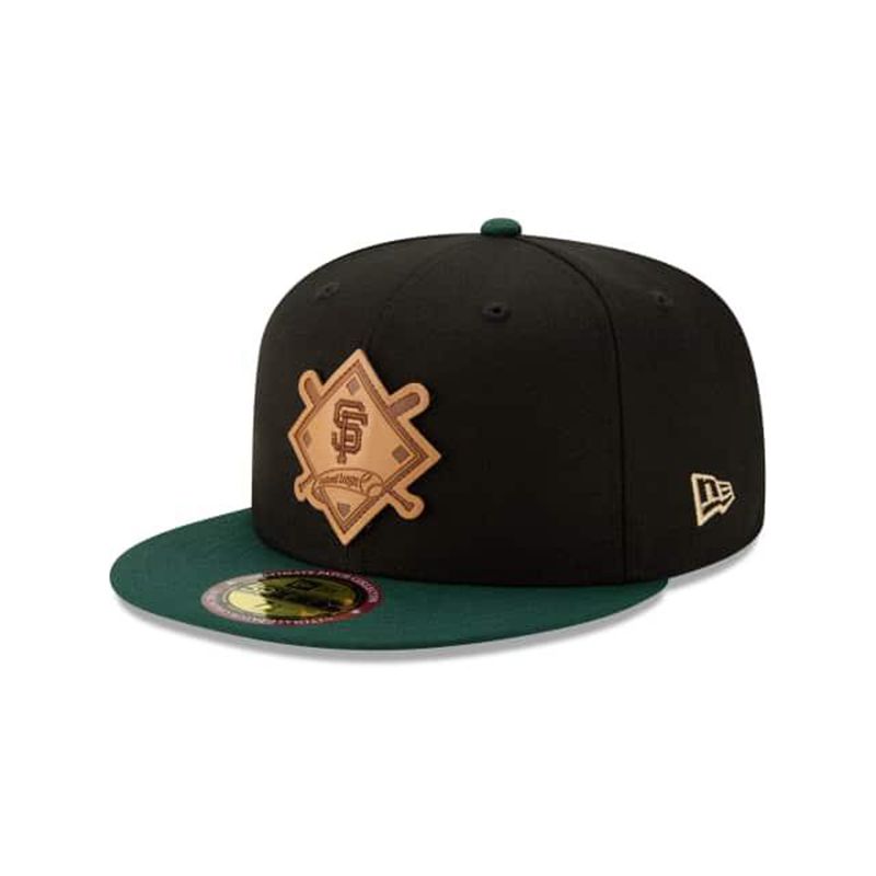 MLB San Francisco Giants Debossed 59Fifty Fitted (ALP3725) - Black New Era Caps